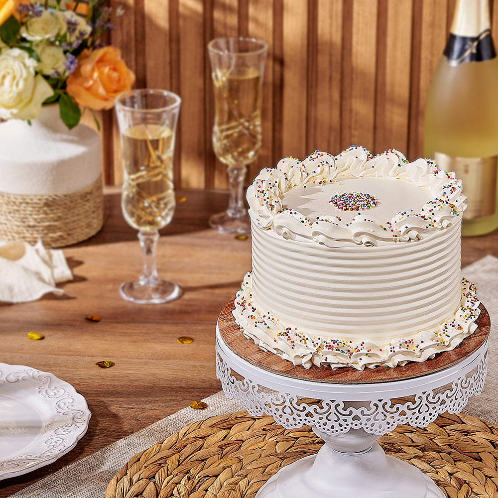 Vanilla Frosted Birthday Cake – how the gift is presented
