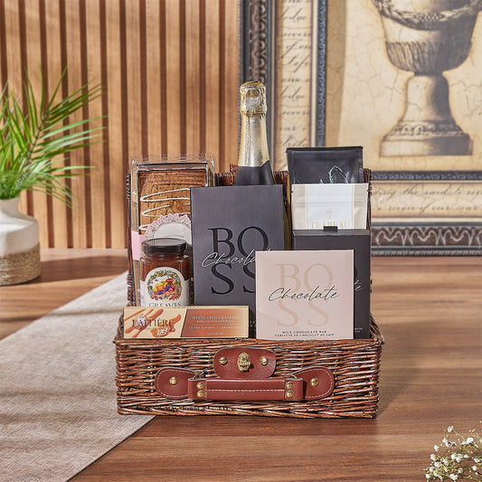 Treat your loved ones to the ultimate snacking experience with our Champagne & Picnic Gift Basket - Canada Delivery