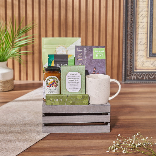 Elevate your teatime experience with the Snacks for Teatime Gift Crate, Canada delivery