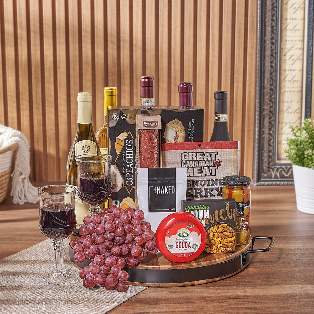 Indulge in luxury with our Beaconsfield Deluxe Wine Gift! Canada delivery