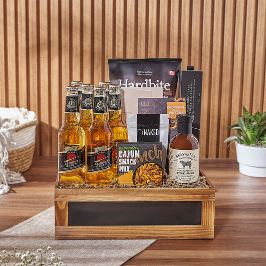Beer & Total Snacking Crate, beer gift, beer, gourmet gift, gourmet, chocolate gift, chocolate, Canada delivery