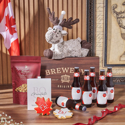 Canada Day Sweet Treat & Beer Gift, beer gift, beer, canada day gift, canada day, cookie gift, cookie, Canada delivery