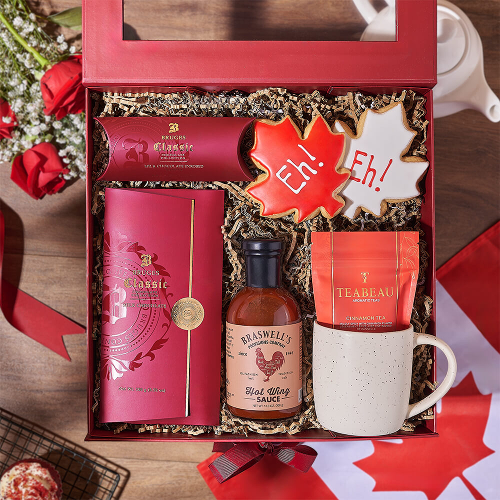 Canada Day Tea and Chocolate Box – how the gift is presented