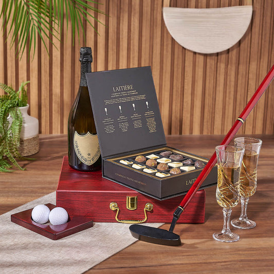 Champagne & Golf Practice Set, champagne gift, champagne, sparkling wine gift, sparkling wine, golf gift, golf, Canada delivery