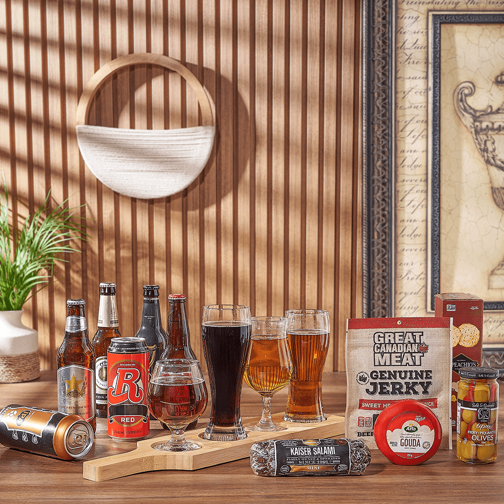 Charcuterie & Beer Flight Gift, beer gift, beer, charcuterie gift, charcuterie, beer flight gift, beer flight, Canada delivery