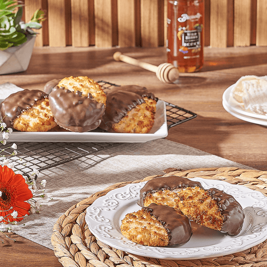 Chocolate Dipped Macaroons, cookie gift, cookie, basked goods gift, baked goods, Canada delivery