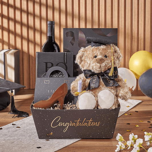 Congrats Grad! Wine Gift Set, graduation gift, graduation, wine gift, wine, chocolate gift, chocolate, Canada delivery