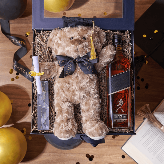 Congratulations Grad Liquor Box, liquor gift, liquor, chocolate gift, chocolate, graduation gift, graduation, Canada delivery