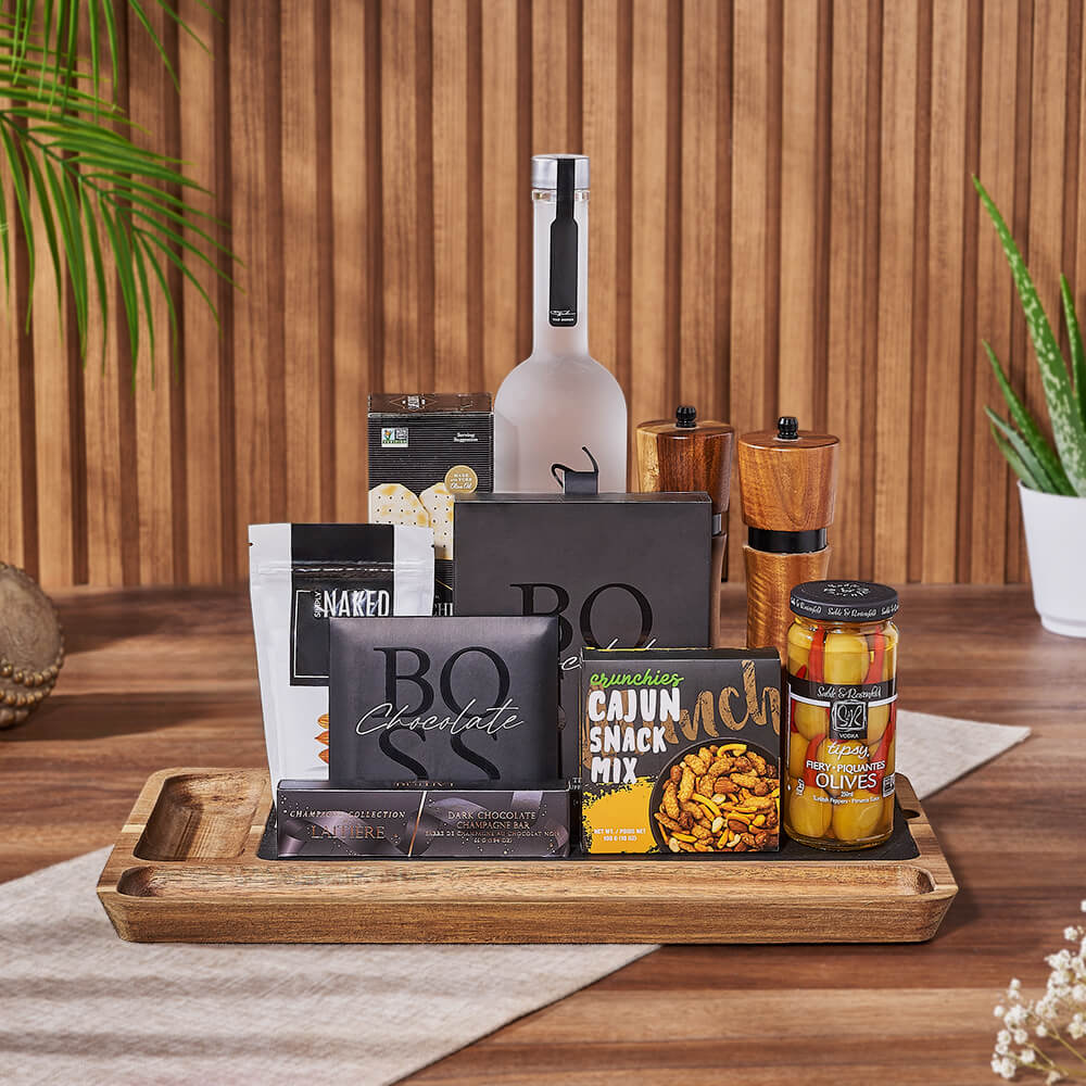 Connoisseur's Liquor Gift Set, liquor gift, liquor, snack gift, snack, chocolate gift, chocolate, Canada delivery