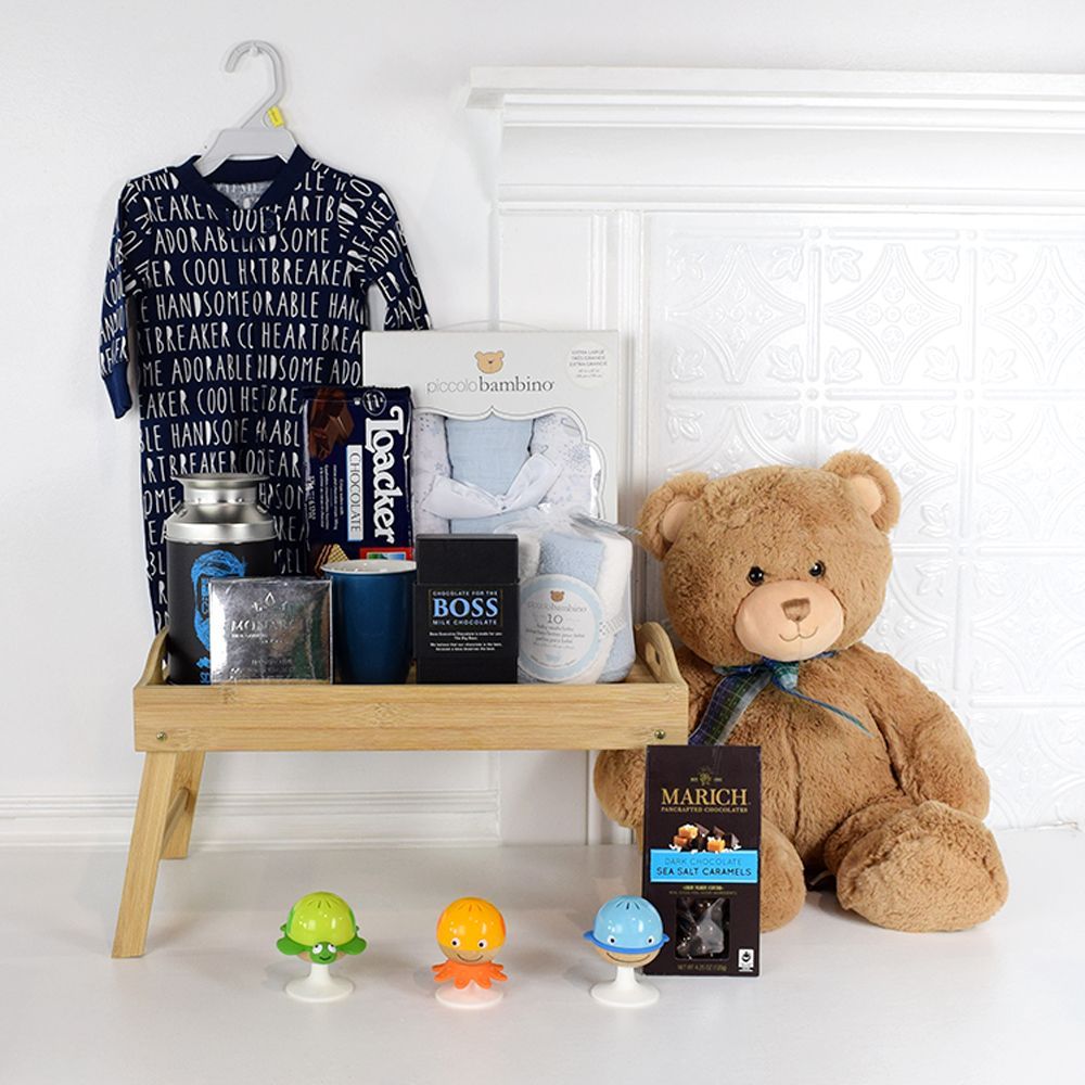 Celebrate the joyous occasion of a new baby's arrival with Canada Baskets' Darling Baby Gift Set, Canada delivery