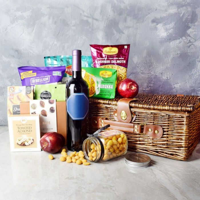 Diwali Gift Basket With Sparkling Gifts & Goodies - Wine Gift Basket from Canada Baskets - Canada Delivery