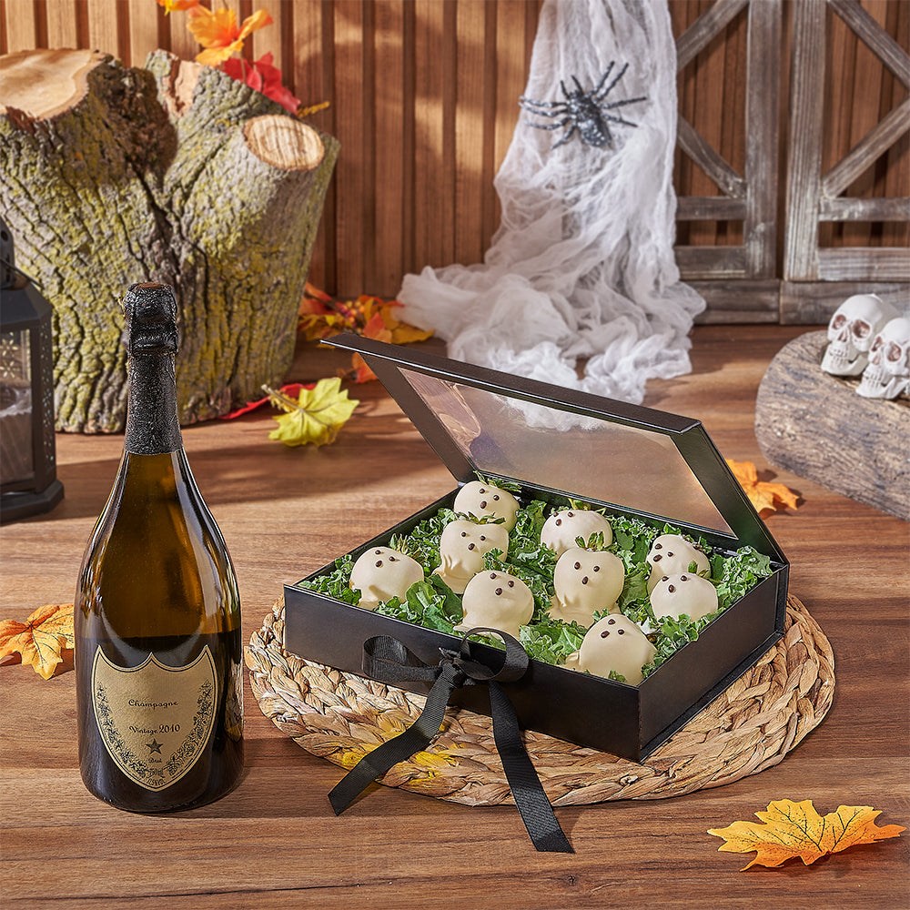 A stunning way to celebrate the spooky occasion, the Ghostly Strawberry & Champagne Gift is a surefire delight, Canada delivery