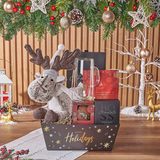 Gourmet Christmas Reindeer Set, christmas gift, christmas, chocolate gift, chocolate, hot chocolate gift, hot chocolate, Canada delivery