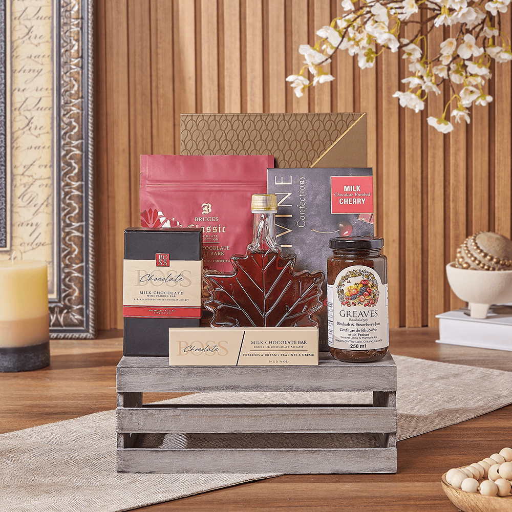 Halal Chocolate Assortment Crate – how the gift is presented