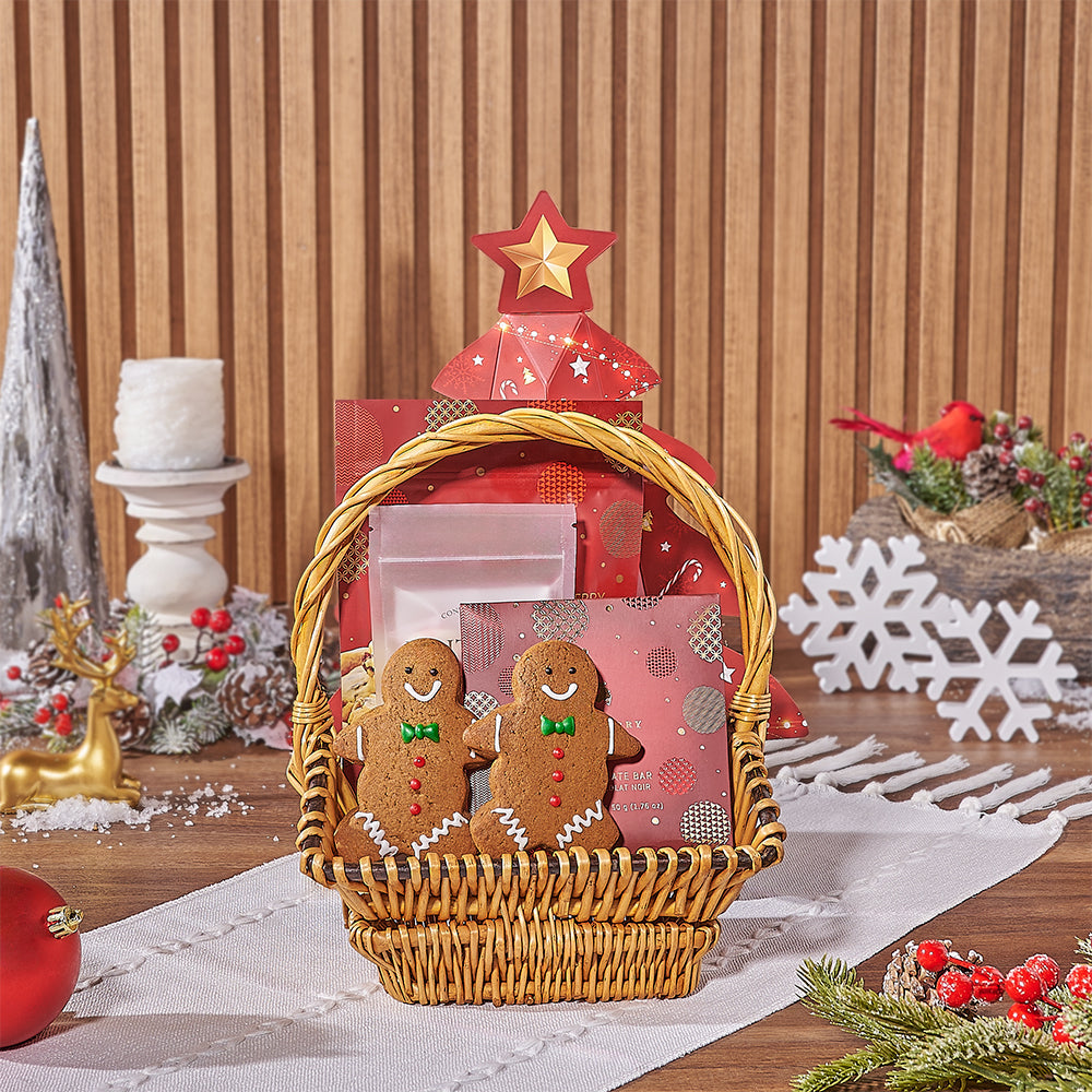 Hollyberry Chocolate Gift Basket – how the gift is presented