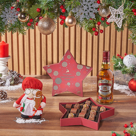 Hollyberry Christmas Liquor Set, christmas gift, christmas, liquor gift, liquor, chocolate gift, chocolate, Canada delivery