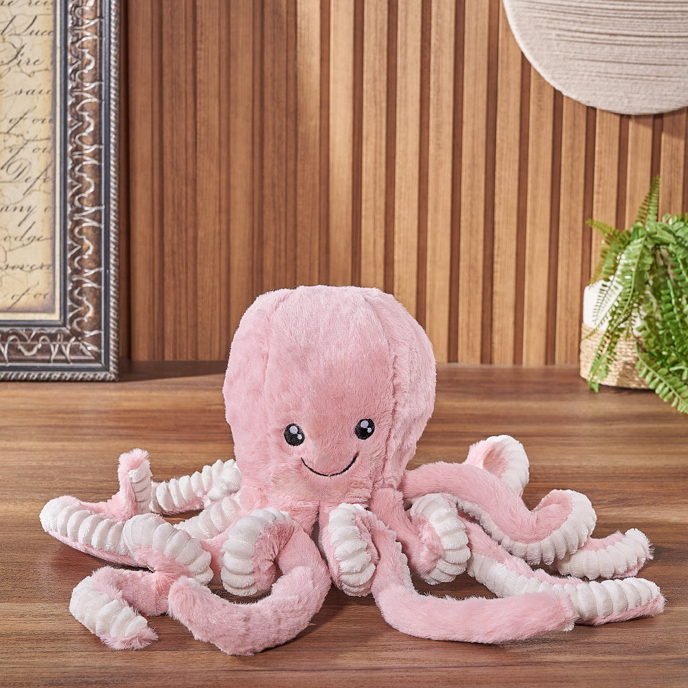 Large Pink Octopus Plush Gift Basket – how the gift is presented