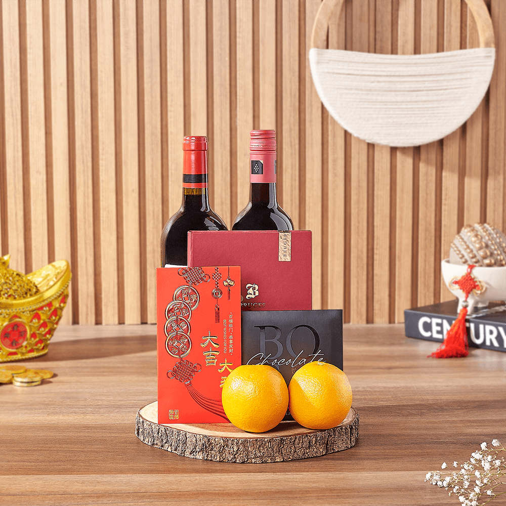 Lunar New Year Wine Treat – how the gift is presented