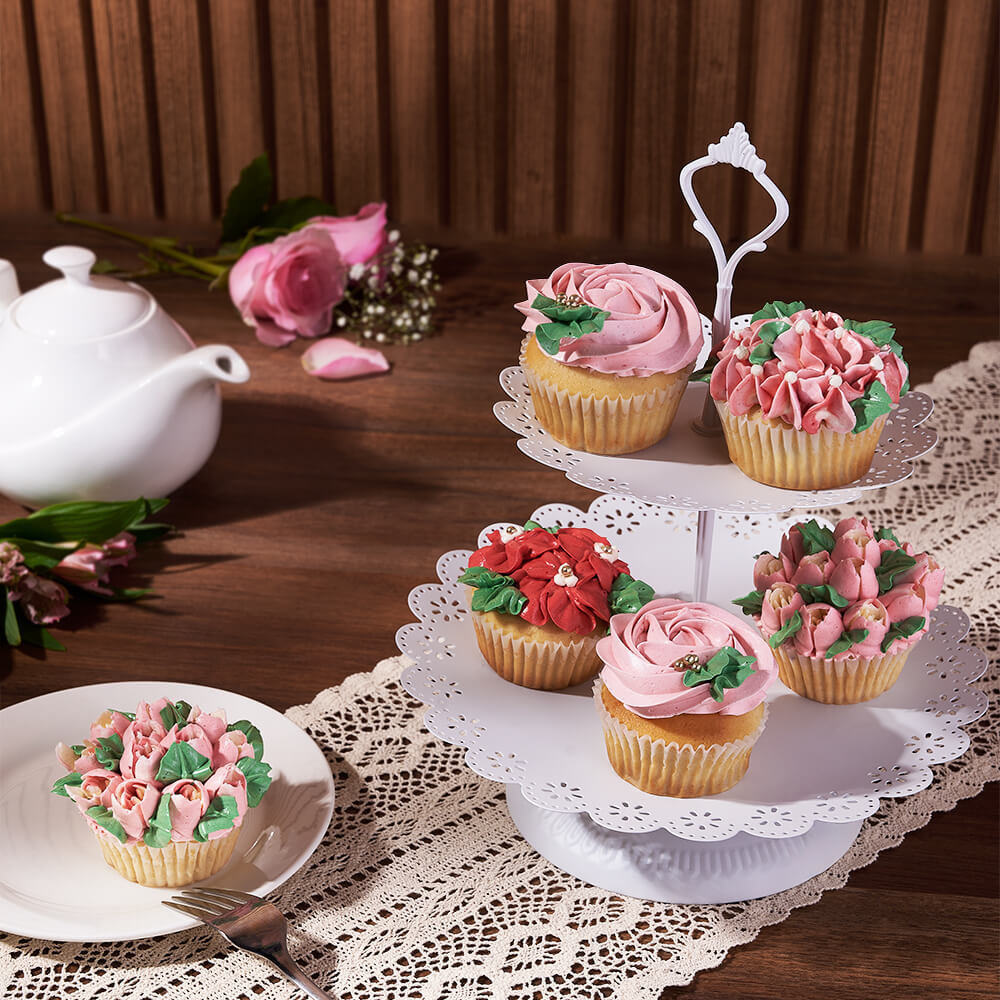 Vanilla Buttercream Flower Cupcakes – how the gift is presented