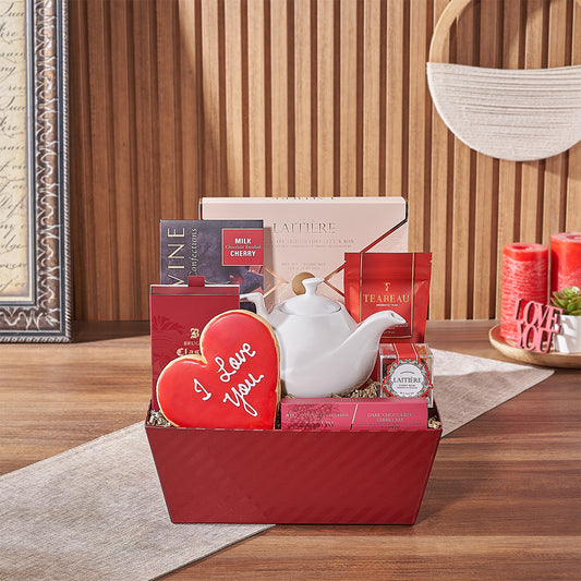 Regal Heights Valentine’s Day Gift Basket, tea gift, tea, chocolate gift, chocolate, Canada delivery