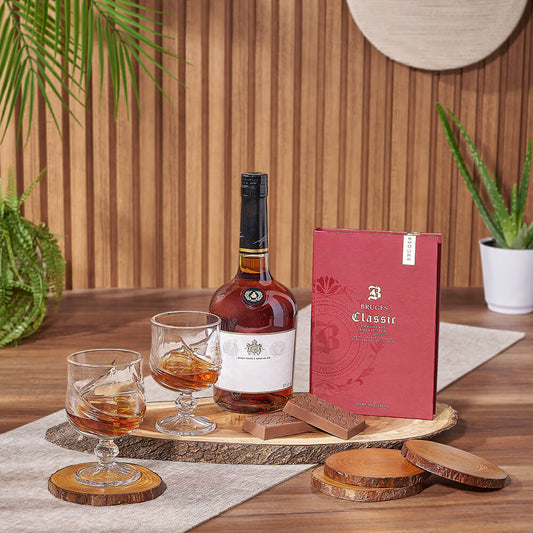 Stately Spirits Gift, liquor gift, liquor, chocolate gift, chocolate, Canada delivery