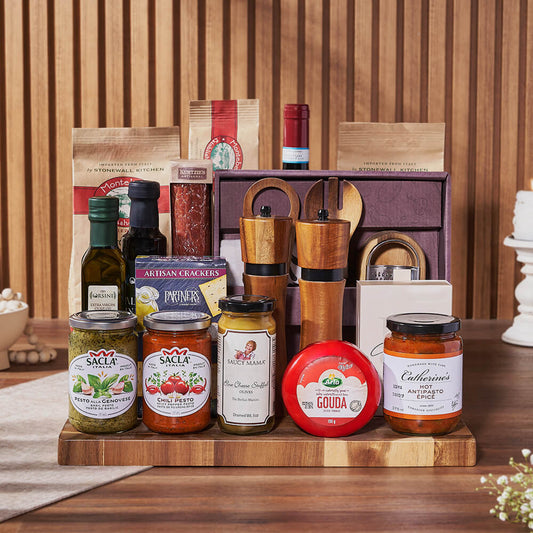 Tantalizing Treats & Wine Set, wine gift, wine, pasta gift, pasta, gourmet gift, gourmet, Canada delivery