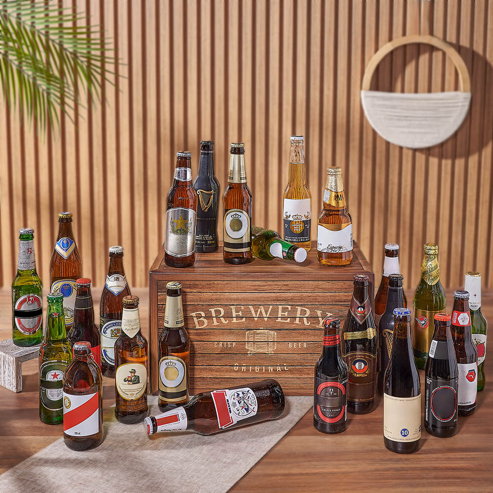 Beer Gift Basket with 24 Brews – how the gift is presented