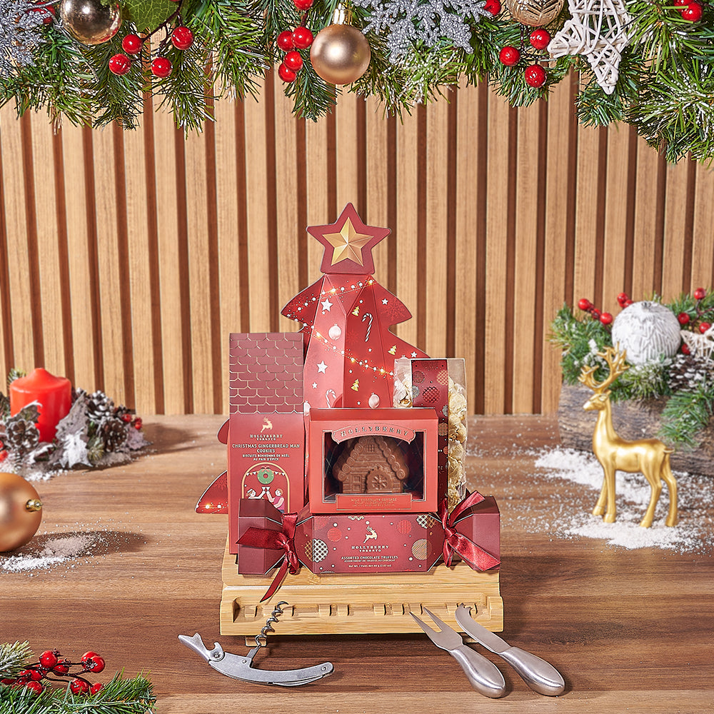 Christmas Chocolate Truffle Assortment Gift Basket – how the gift is presented