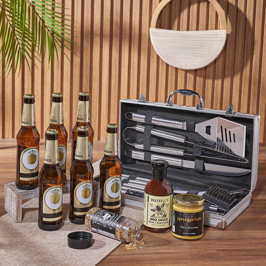 Zesty Barbeque Grill Gift Set with Beer, beer gift, beer, grill gift, grill, bbq gift, bbq, Canada delivery