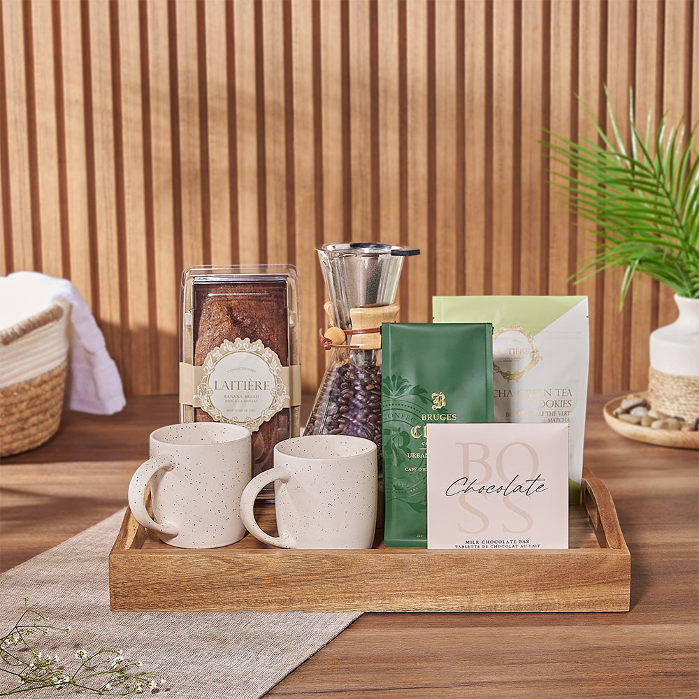 Treat your loved ones to a delightful morning with our Banana Loaf & Coffee Gift Set - Canada Delivery