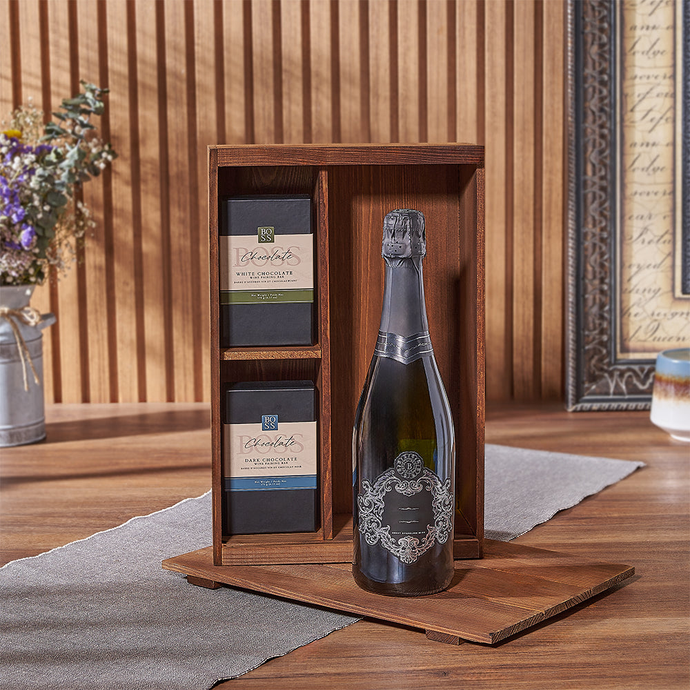 Kosher Sparkling Wine Pairing Set – how the gift is presented