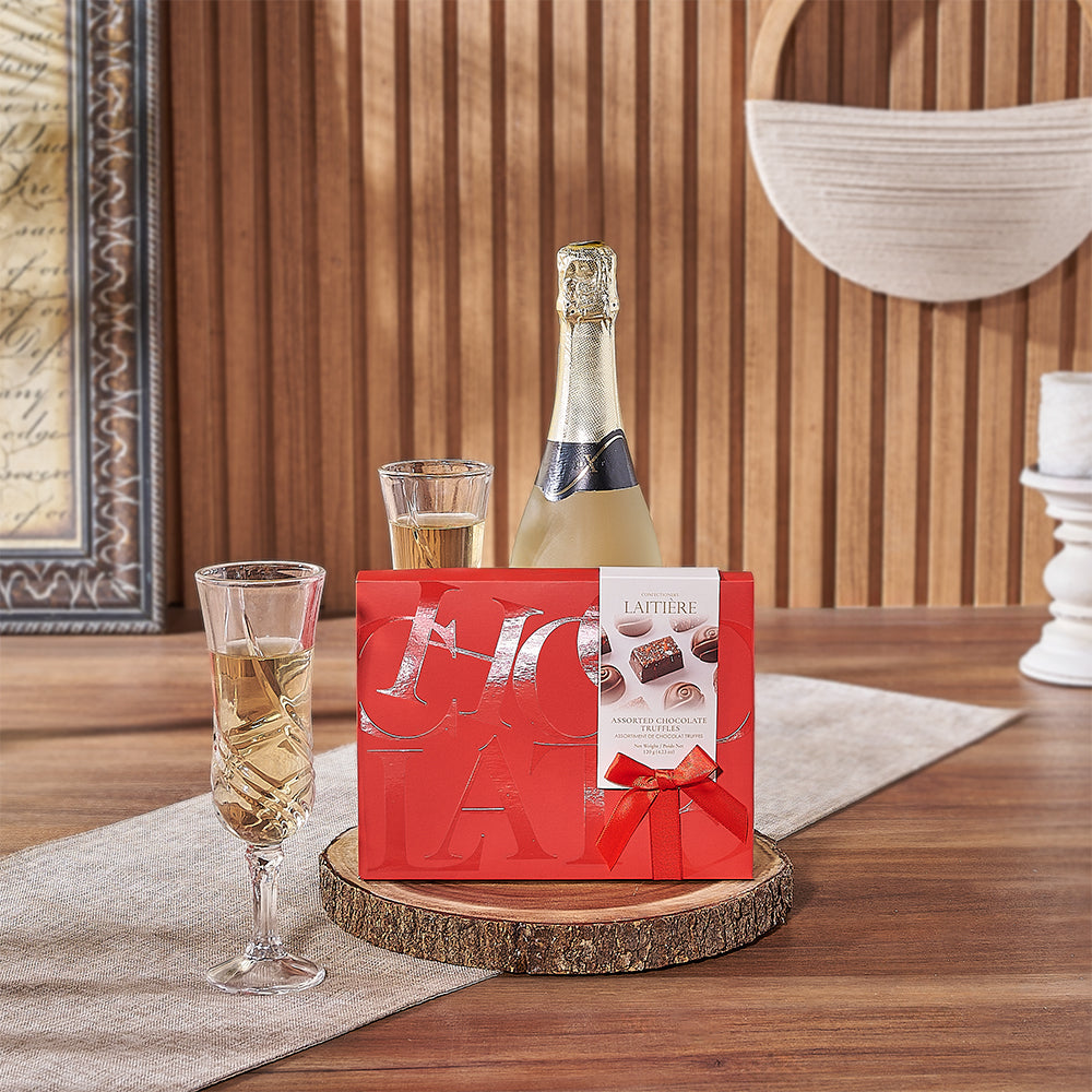 Maryvale Champagne &amp; Truffle Gift - Champagne Gift Basket - Canada Delivery