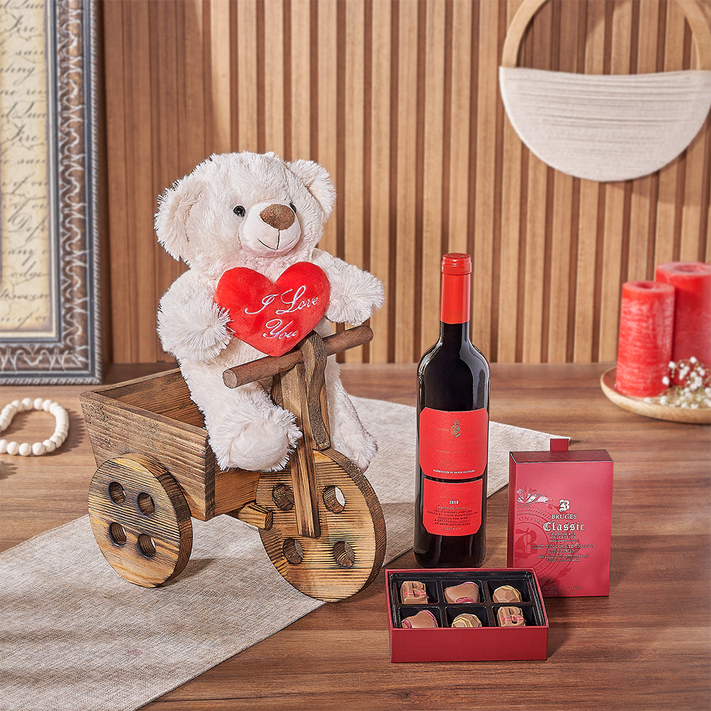 Morningside Valentine’s Day Basket from Canada Baskets - Wine Gift Set - Canada Delivery