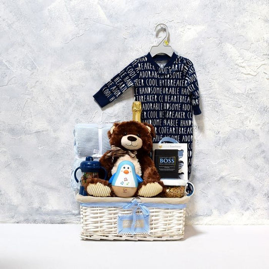 Baby Boy’s Flip N Sip Gift Set With Champagne from Canada Baskets -  Canada Delivery