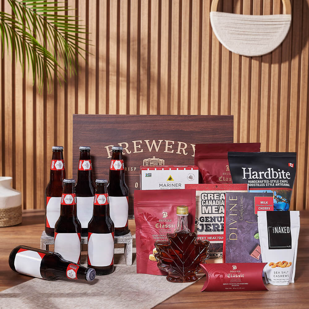 Beer &amp; Gourmet Snack Gift Set, beer gift, beer, chocolate gift, chocolate, nuts gift, nuts, Canada delivery