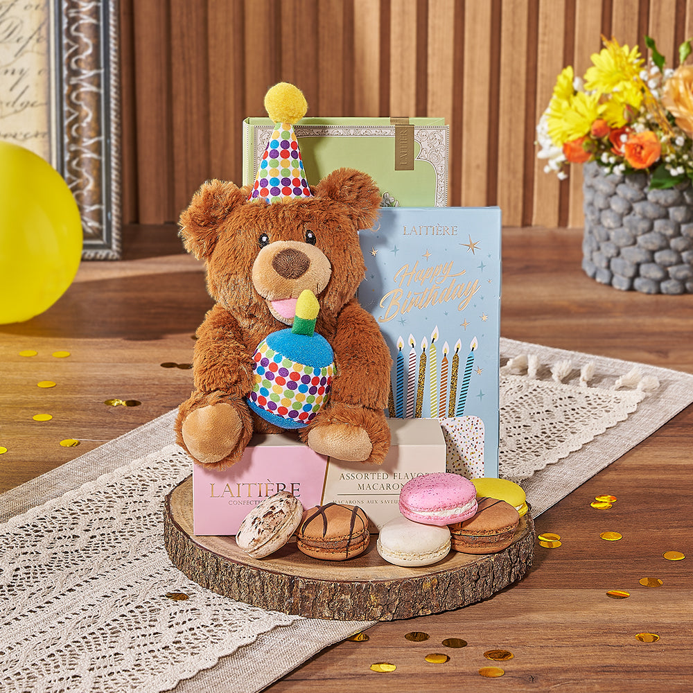Birthday Bear & Treat Gift, birthday gift, birthday, chocolate gift, chocolate, chocolate gift, chocolate, Canada delivery