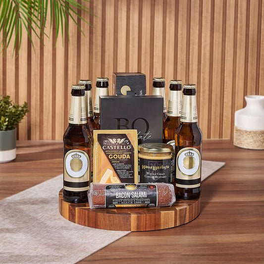 Brockton Beer & Snacks Basket, beer gift, beer, charcuterie gift, charcuterie, Canada delivery