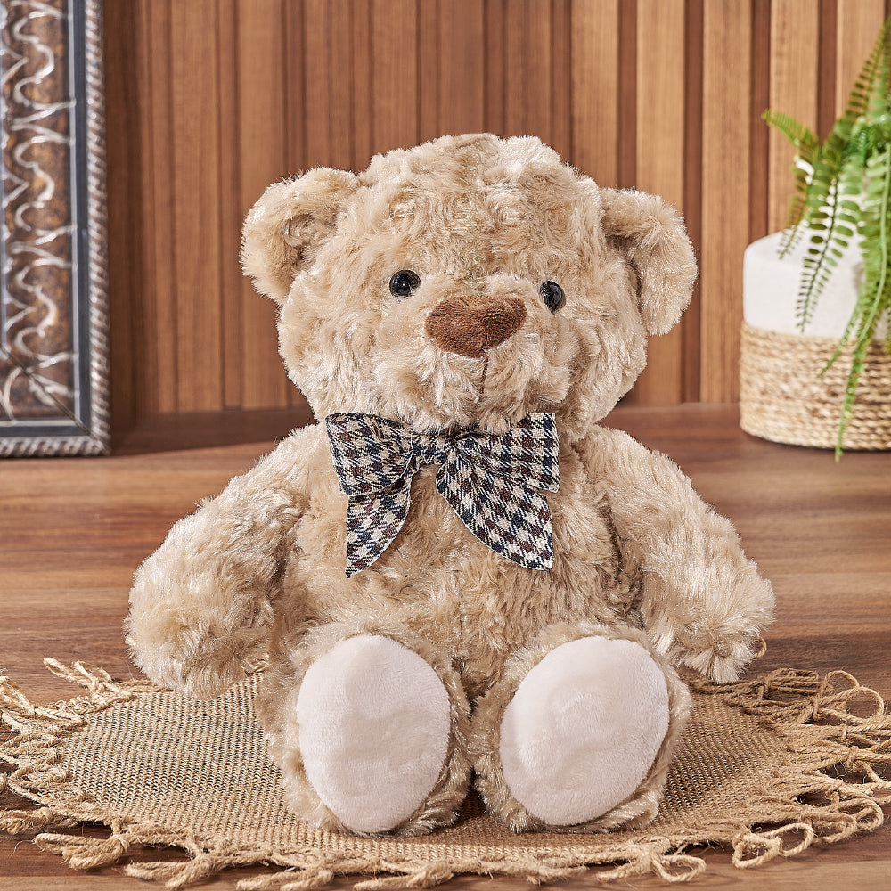 Soft Brown Teddy Bear Gift Basket – how the gift is presented