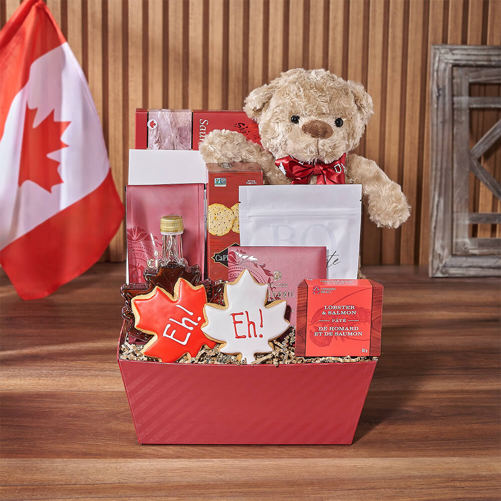 Canada Day Seafood &amp; Snack Gift, canada day gift, canada day, seafood gift, seafood, cookie gift, cookie, Canada delivery