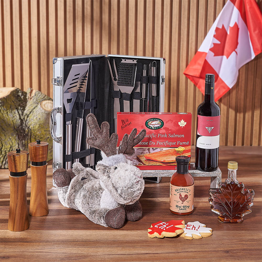 Canada Day Wine & Grilling Gift, wine gift, wine, grill gift, grill, canada day gift, canada day, Canada delivery