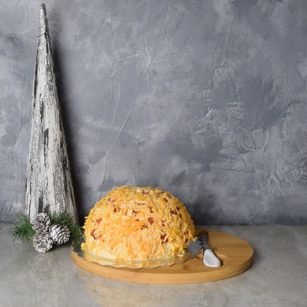 Gourmet Cheese Ball Gift Basket – how the gift is presented