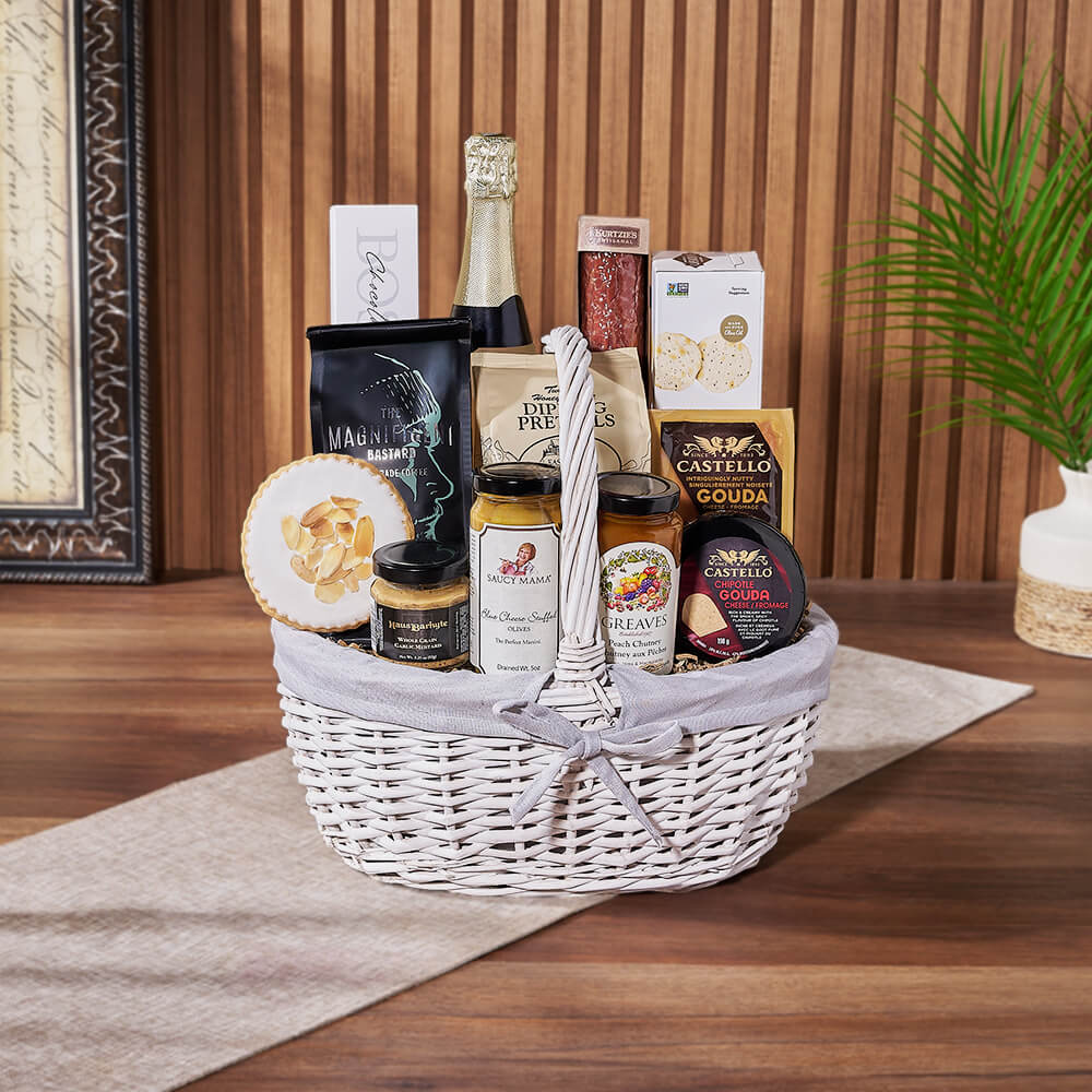 Cheese, Chutney &amp; Champagne Gift Set, champagne gift, champagne, sparkling wine gift, sparkling wine, charcuterie gift, charcuterie, Canada delivery