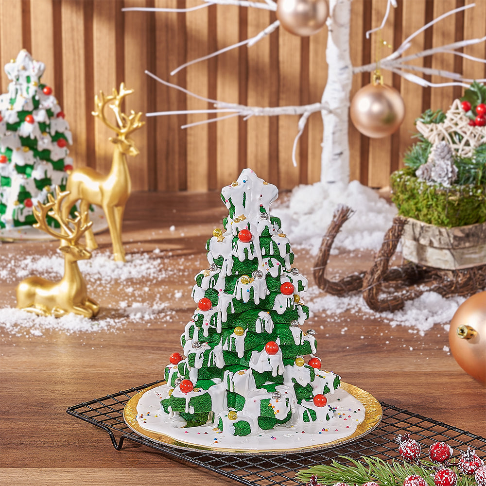 Christmas Holiday Cookie Tower – how the gift is presented