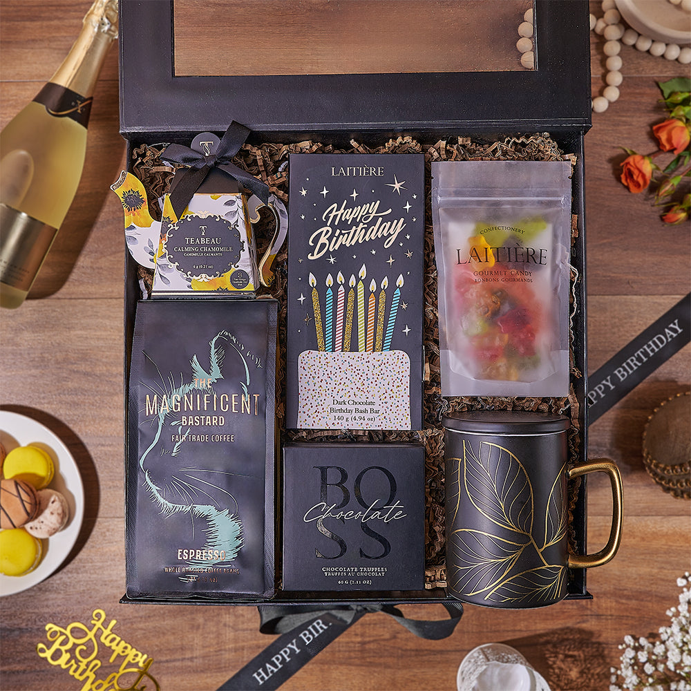 Birthday Chocolate Coffee Gift Box – how the gift is presented