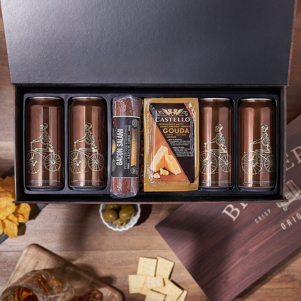 Craft Brew &amp; Charcuterie Gift Box, charcuterie gift, charcuterie, beer gift, beer, Canada delivery
