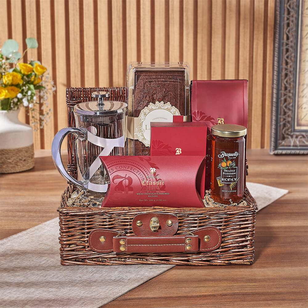 Danforth Coffee & Sweets Basket, coffee gift, coffee, chocolate gift, chocolate, Canada delivery