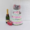 Diaper Cake Celebration from Canada Baskets - Champagne Gift -Canada Delivery