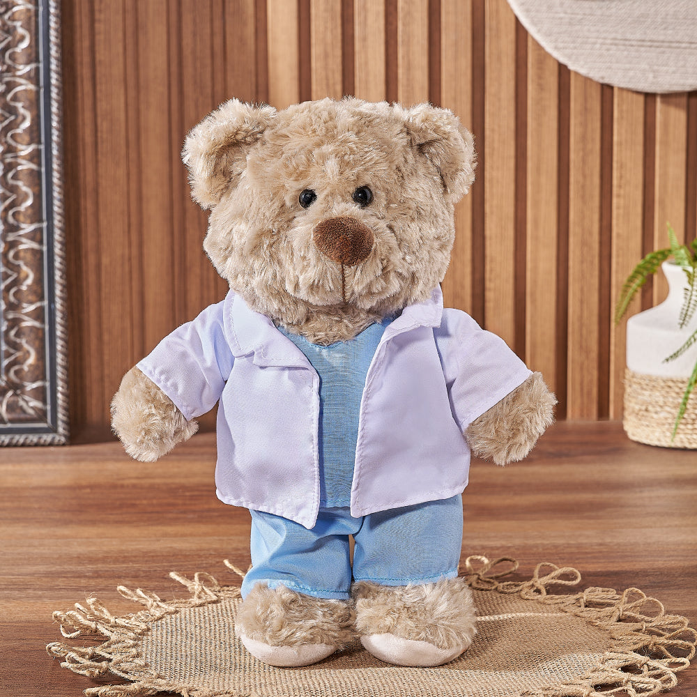 10-Inch Doctor Teddy Bear Gift Basket – how the gift is presented