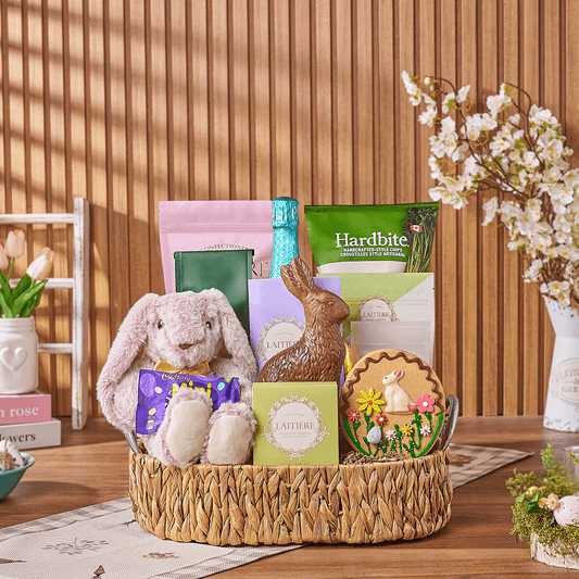 Easter Champagne & Snack Basket, easter gift, easter, sparkling wine gift, sparkling wine, champagne gift, champagne, chocolate gift, chocolate, Canada delivery