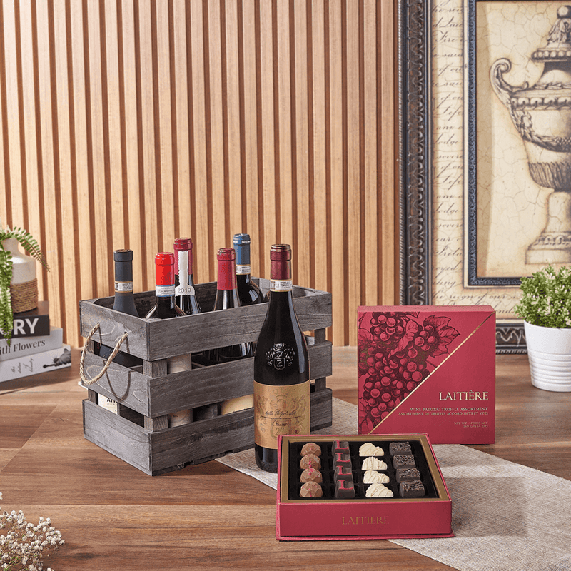 Exceptional Wine Gift Crate - Vintage Premium Wines from Canada Baskets - Wine Gift Basket - Canada Delivery